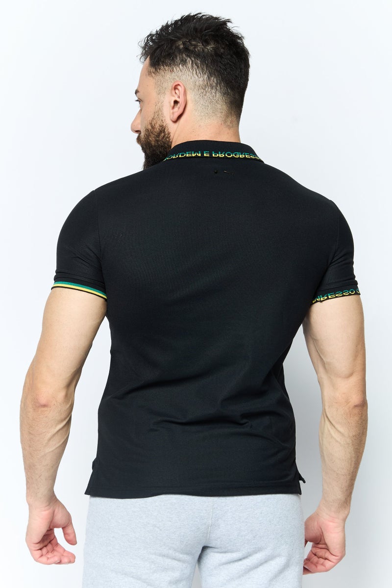 PUMA Men Sportswear Fit Short Outdoor Polo Shirt, Black - Image 4